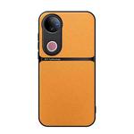 For vivo V50 Litchi Leather Magnetic Full Coverage Shockproof Phone Case(Yellow)