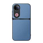 For vivo V50 Litchi Leather Magnetic Full Coverage Shockproof Phone Case(Blue)