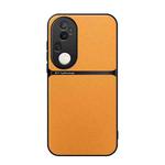 For vivo S20 Pro Litchi Leather Magnetic Full Coverage Shockproof Phone Case(Yellow)