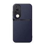 For vivo S20 Pro Litchi Leather Magnetic Full Coverage Shockproof Phone Case(Navy Blue)