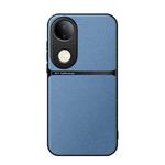For vivo S20 Litchi Leather Magnetic Full Coverage Shockproof Phone Case(Blue)