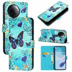 For Redmi K80 / K80 Pro Colored Drawing Pattern Plain Weave Leather Phone Case(Love Butterfly)