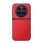 For Realme 12 Pro / Realme 12 Pro+ Litchi Leather Magnetic Full Coverage Shockproof Phone Case(Red)