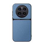 For Realme 12 Pro / Realme 12 Pro+ Litchi Leather Magnetic Full Coverage Shockproof Phone Case(Blue)