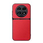 For Realme 13 Pro Global / Realme 13 Pro+ Litchi Leather Magnetic Full Coverage Shockproof Phone Case(Red)