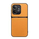 For Realme GT Neo6 / GT Neo6 SE / GT 6 / GT 6T Litchi Leather Magnetic Full Coverage Shockproof Phone Case(Yellow)