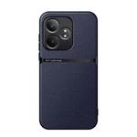 For Realme GT Neo6 / GT Neo6 SE / GT 6 / GT 6T Litchi Leather Magnetic Full Coverage Shockproof Phone Case(Navy Blue)