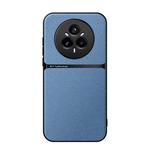 For Realme 14 Pro Litchi Leather Magnetic Full Coverage Shockproof Phone Case(Blue)