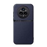 For Realme 14 Pro Litchi Leather Magnetic Full Coverage Shockproof Phone Case(Navy Blue)
