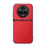 For Realme 14 Pro+ Litchi Leather Magnetic Full Coverage Shockproof Phone Case(Red)