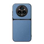 For Realme 14 Pro+ Litchi Leather Magnetic Full Coverage Shockproof Phone Case(Blue)