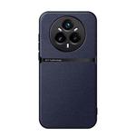 For Realme 14 Pro+ Litchi Leather Magnetic Full Coverage Shockproof Phone Case(Navy Blue)
