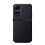 For OPPO A1 Pro 5G / Reno8 T 5G Litchi Leather Magnetic Full Coverage Shockproof Phone Case(Black)