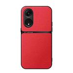 For OPPO A1 Pro 5G / Reno8 T 5G Litchi Leather Magnetic Full Coverage Shockproof Phone Case(Red)