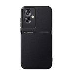 For OPPO A2 5G Litchi Leather Magnetic Full Coverage Shockproof Phone Case(Black)