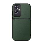 For OPPO A2 5G Litchi Leather Magnetic Full Coverage Shockproof Phone Case(Green)