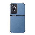 For OPPO A2 5G Litchi Leather Magnetic Full Coverage Shockproof Phone Case(Blue)