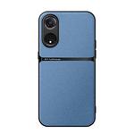 For OPPO A58 5G / A78 5G Litchi Leather Magnetic Full Coverage Shockproof Phone Case(Blue)