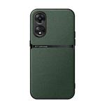 For OPPO A58 4G Litchi Leather Magnetic Full Coverage Shockproof Phone Case(Green)