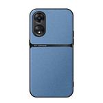 For OPPO A58 4G Litchi Leather Magnetic Full Coverage Shockproof Phone Case(Blue)