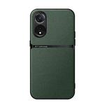 For OPPO A78 4G Global Litchi Leather Magnetic Full Coverage Shockproof Phone Case(Green)