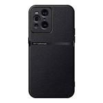 For OPPO Find X3 Litchi Leather Magnetic Full Coverage Shockproof Phone Case(Black)