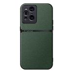 For OPPO Find X3 Litchi Leather Magnetic Full Coverage Shockproof Phone Case(Green)