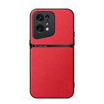 For OPPO Find X5 Litchi Leather Magnetic Full Coverage Shockproof Phone Case(Red)