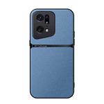 For OPPO Find X5 Pro Litchi Leather Magnetic Full Coverage Shockproof Phone Case(Blue)