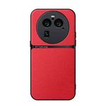 For OPPO Find X6 Pro Litchi Leather Magnetic Full Coverage Shockproof Phone Case(Red)