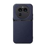 For OPPO Find X6 Pro Litchi Leather Magnetic Full Coverage Shockproof Phone Case(Navy Blue)