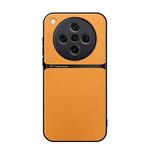 For OPPO Find X8 Pro Litchi Leather Magnetic Full Coverage Shockproof Phone Case(Yellow)