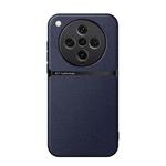 For OPPO Find X8 Pro Litchi Leather Magnetic Full Coverage Shockproof Phone Case(Navy Blue)