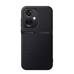 For OPPO K11 / OnePlus Nord CE3 Litchi Leather Magnetic Full Coverage Shockproof Phone Case(Black)