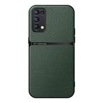 For OPPO Reno5 4G / 5G Litchi Leather Magnetic Full Coverage Shockproof Phone Case(Green)