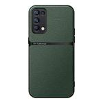 For OPPO Reno5 Pro Litchi Leather Magnetic Full Coverage Shockproof Phone Case(Green)