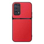 For OPPO Reno6 Pro+ 5G Litchi Leather Magnetic Full Coverage Shockproof Phone Case(Red)