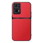 For OPPO Reno7 Pro 5G Litchi Leather Magnetic Full Coverage Shockproof Phone Case(Red)