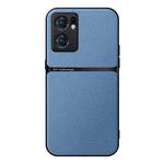 For OPPO Reno7 SE 5G Litchi Leather Magnetic Full Coverage Shockproof Phone Case(Blue)