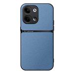 For OPPO Reno9 / Reno9 Pro Litchi Leather Magnetic Full Coverage Shockproof Phone Case(Blue)