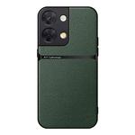 For OPPO Reno9 Pro+ Litchi Leather Magnetic Full Coverage Shockproof Phone Case(Green)