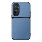 For OPPO Reno10 Pro+ Litchi Leather Magnetic Full Coverage Shockproof Phone Case(Blue)