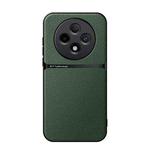 For OPPO Reno12 F 5G Litchi Leather Magnetic Full Coverage Shockproof Phone Case(Green)