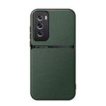 For OPPO Reno12 Pro Global Litchi Leather Magnetic Full Coverage Shockproof Phone Case(Green)