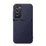 For OPPO Reno12 Pro Global Litchi Leather Magnetic Full Coverage Shockproof Phone Case(Navy Blue)