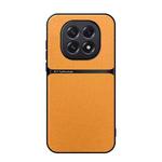 For OPPO  A5 5G Global Litchi Leather Magnetic Full Coverage Shockproof Phone Case(Yellow)