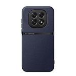 For OPPO  A5 5G Global Litchi Leather Magnetic Full Coverage Shockproof Phone Case(Navy Blue)