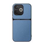For OPPO  A5 Pro 5G Litchi Leather Magnetic Full Coverage Shockproof Phone Case(Blue)