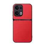 For OPPO Reno13 Pro 5G Global Litchi Leather Magnetic Full Coverage Shockproof Phone Case(Red)