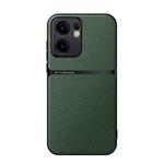 For OPPO Reno13 F 5G Litchi Leather Magnetic Full Coverage Shockproof Phone Case(Green)